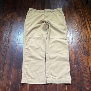 LL Bean Pants Mens 36x30 Brown Comfort Stretch Chino Classic Fit Lycra Coolmax
